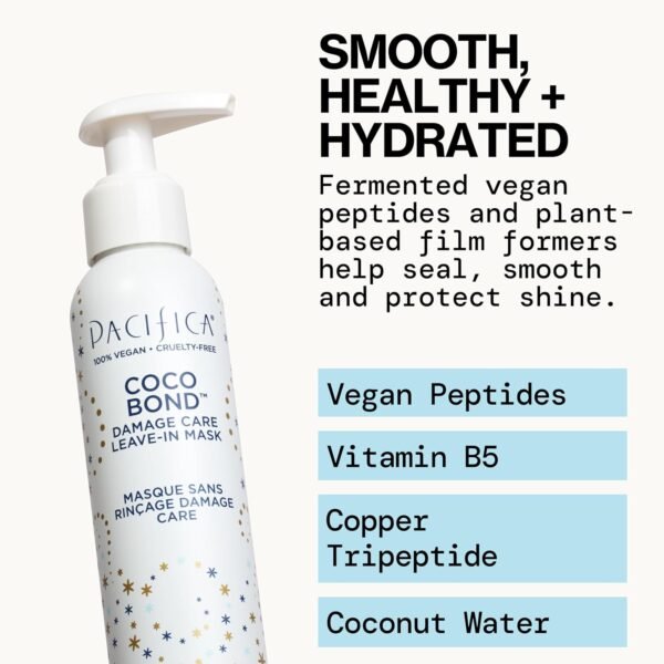 PACIFICA Beauty, Coco Bond Damage Care Leave-In Repair Mask Treatment, Dry & Damaged Hair from Bleach, Color, Chemical Services, Chlorine, & Heat, Coconut, Vegan