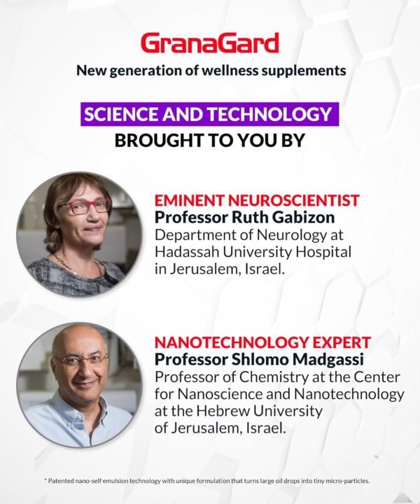 Nano Pomegranate Supplement CLINICALLY Proven Brain Supplement with Anti Aging, Nanotech Delivers 100 Times The Power of Pomegranate Seed Oil in its Natural Form, 1 Bottle 60ct