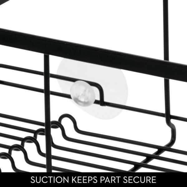 iDesign Metal Over the Bath Caddy Basket, The Everett Collection – 12.08” x 10.2” x 6.64”, Matte Black