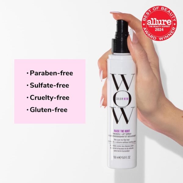 COLOR WOW Raise the Root Thicken + Lift Spray - All-Day Volume for Fine, Flat Hair without dulling color