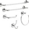 Delta 79735 Cassidy Double Towel Hook Bath Hardware Accessory in Polished Chrome