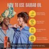 71nwnqkvwQL._SL1500_.jpg Aduna Wild Harvested Baobab Oil - 100% Organic - 3.4fl oz Pure Baobab Oil - Unrefined Cold-Pressed Body, Hair & Face Oil - Moisturizing & Anti-Ageing
