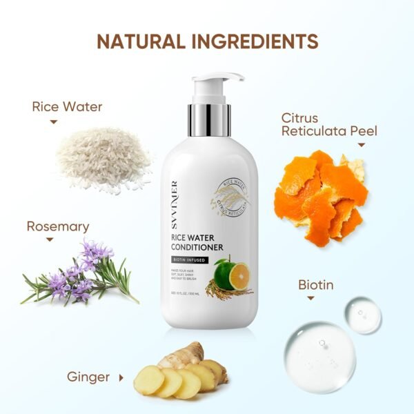 Rice Water Hair Growth Conditioner - Thickening Conditioner with Biotin for Hair Loss and Thinning Hair - Sulfate Free for Women and Men 10 Fl Oz (Pack of 1)