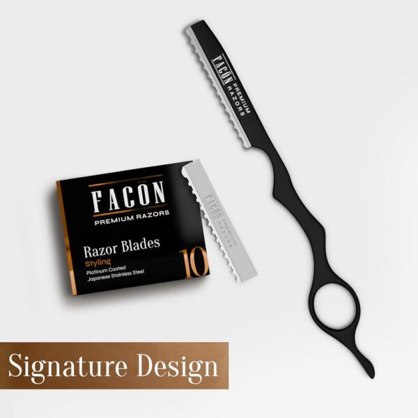 71oIkAYFZcL._SL1500_.jpg Facón Hair Razors for Cutting Hair - Professional Hair Styling Razor Kit with 11 Replacement Blades, Stainless Steel Hair Cutting Tool for Salon & Home, Premium Hair Thinning Texturizing Faether Razor