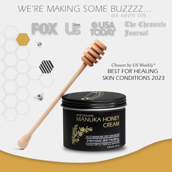 BALM OF GILEAD Manuka Eczema Honey Cream - Moisturizer for Sensitive Skin, Eczema, Psoriasis & Dermatitis - Manuka Honey Ointment, Grassfed Tallow
