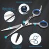 71oMPII9BCL._AC_SL1500_.jpg Haircut Scissors Kit, 11 Pcs Professional Set - Haircut, Thinning Scissors, Neck Duster Brush, Comb, Barber Cape, Hair Clips, Hairdressing Shears for Barber and Home