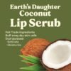 71oYqSTzf6L._SL1500_.jpg Earth's Daughter Organic Coconut Lip Scrub 0.7 oz - USDA Organic, Fair Trade, Sugar, Jojoba Oil, Beeswax, Coconut Oil, Calendula Extract