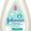 Johnson's CottonTouch Newborn Baby Body Wash & Shampoo, Gentle & Tear-Free, Made with Real Cotton, Gently Washes Away Dirt & Germs, Sulfate- & Paraben-Free for Sensitive Skin, 13.6 fl. oz