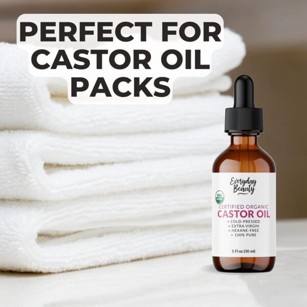 71oiaCTEytL._SL1500_.jpg Organic Castor Oil - 100% Pure Certified USDA Organic, Cold Pressed & Hexane-Free, For Eyelashes, Eyebrows, Hair, Skin & Wellness Packs -1oz Glass Bottle & Dropper