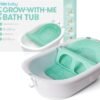 Frida Baby 4-in-1 Grow-with-Me Baby Bathtub, Baby Tub for Newborns to Toddler with Removable Bath Seat & Backrest for Bath Support in Tub