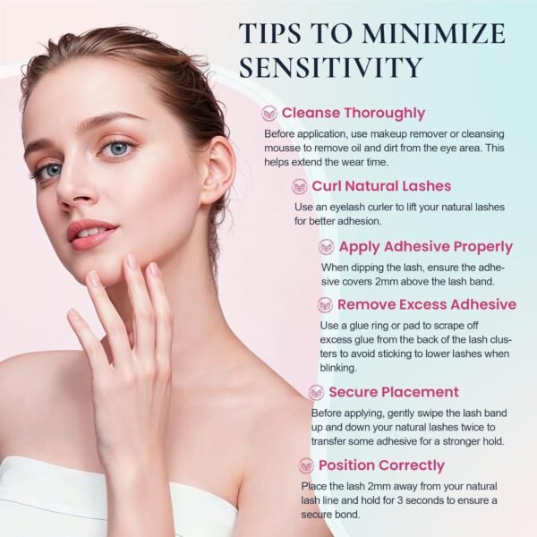 Semi-permanent 2 Weeks Lash Cluster Glue and Remover Kit for Eyelash Clusters Strong Hold Long Lasting Waterproof Eyelash Glue Remover for DIY Lash Extensions with Lash Extension Supplies