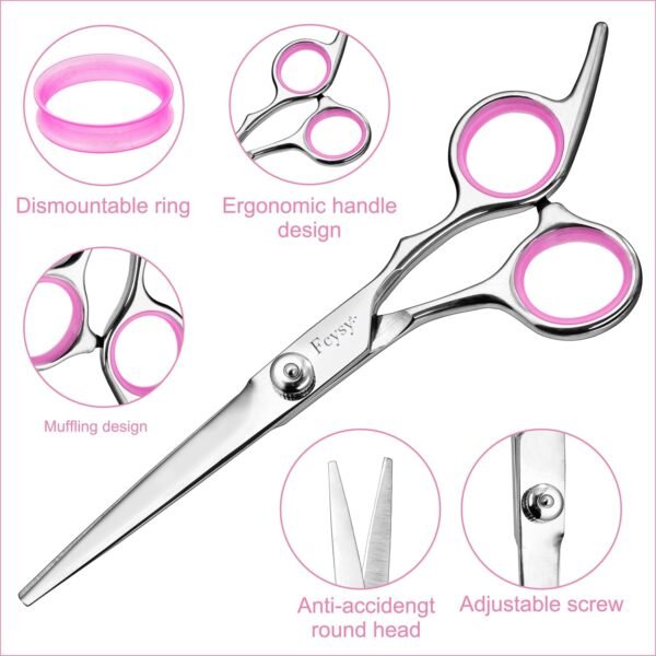 71p6q1Cg20L._AC_SL1500_.jpg Hair Scissors Blending Shears Set, Fcysy Barber Shears Thinning Shears Kit, Hair Cut Set Professional Salon Haircutting Tools Hairdresser Scissors of Hairdressing Accessories