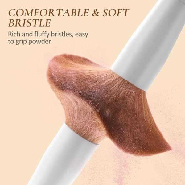 Makeup Brushes With Case 20PCs Professional Makeup Brush Set, Foundation Powder Eyeshadow Brush Set Eyebrow Concealer Contour Travel Brushes Kit with Holder & 2 Powder Puff-White