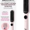 L'ANGE HAIR Smooth It 2-in-1 Digital Hair Straightener Comb with Adjustable Temperature Setting | Hot Comb Straightener for Frizz-Free, Sleek Styles on All Hair Types | (Blush)
