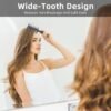 3 Pieces Styling Comb Set - Texturizing, Tri-Comb, Double Side Brushes, Wide Tooth Shaping and Teasing Wet Tools for Long, Thick, Curly Hair