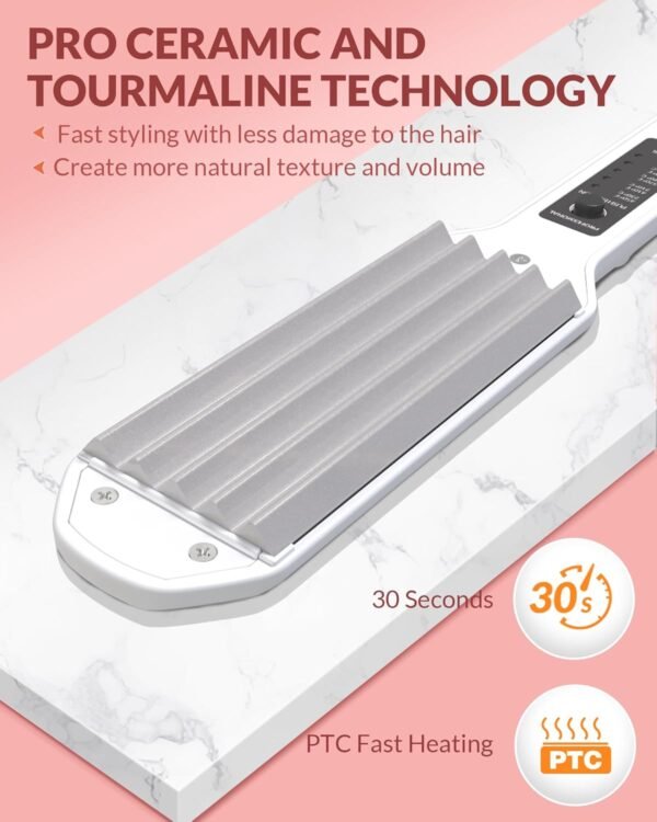 71paNMNPB5L._AC_SL1500_.jpg Hair Crimper for Women, Dmriektu Crimping Iron for Volumizing Fluffy Hairstyle, Crimper Hair Iron with Ceramic Hair Styling Tools for Women Girls Adjust Temp Dual Voltage Auto Off