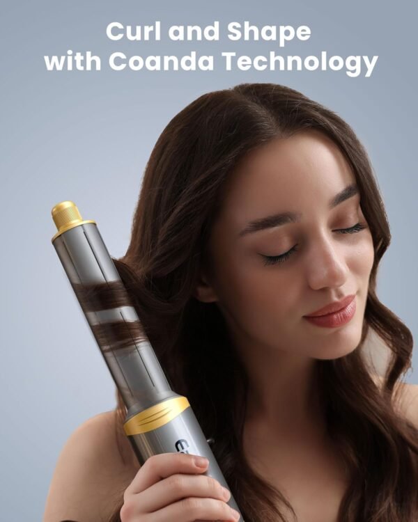 71pbh4I27RL._AC_SL1500_.jpg Easywave Air Wrap Hair Styler: Flexible 5 in 1 Styling & Drying System, Professional Hot Air Brush Set for Fast Drying, Curling, Volumizing, Smoothing & Styling, Oval Brush, Concentrator