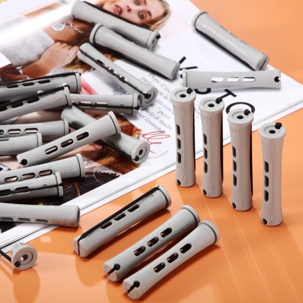 71pq4wIy-bL._SL1500_.jpg WILLBOND 60 Pcs Perm Rods Natural Long Short Hair Perm Rods with Elastic Rubber Band Non Slip Plastic Perming Cold Wave Kit for Women Hairdressing Styling Tool(0.59 Inch,Gray)