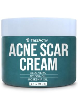 71pqZXks9YL._SL1500_.jpg TreeActiv Acne Scar Treatment, 2 fl oz, Acne Scar Cream for Face, Gentle Acne Scars and Dark Spot Remover, Scar Lotion for Stretch Marks and Body Scars, Acne Scar Removal for All Skin Types, 500+ Uses