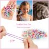 71q41hmlsL._SL1500_.jpg Hair Accessories for Girls, Colorful Elastic Hair Ties Rubber Bands Glitter Confetti Hair Clips Small Butterfly Clips Braiding Hair Styling Tools, Hair Ties No Damage for Baby Kids Toddler