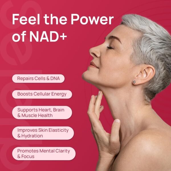 NAD Supplement Complex NMN Alternative - Liposomal NAD Resveratrol with β-NAD+, CoQ10, D-Ribose for Anti-Aging, Energy, Cellular Renewal and Radiant Skin Health - 60 Capsules