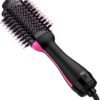 Hair Dryer Brush Blow Dryer in One, Upgraded 4 in 1 Hair Dryer and Styler Volumizer with Negative Ion Anti-frizz Ceramic Titanium Barrel Hot Air Hair Straightener Brush