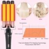 71qUaLC6LAL._AC_SL1500_.jpg Curling Wand Set, Curling Iron Interchangeable 3 Barrel Wand Curler with Ceramic Tourmaline Professional 5 in 1 Wand Curling Iron,for Women with Curler and Waver