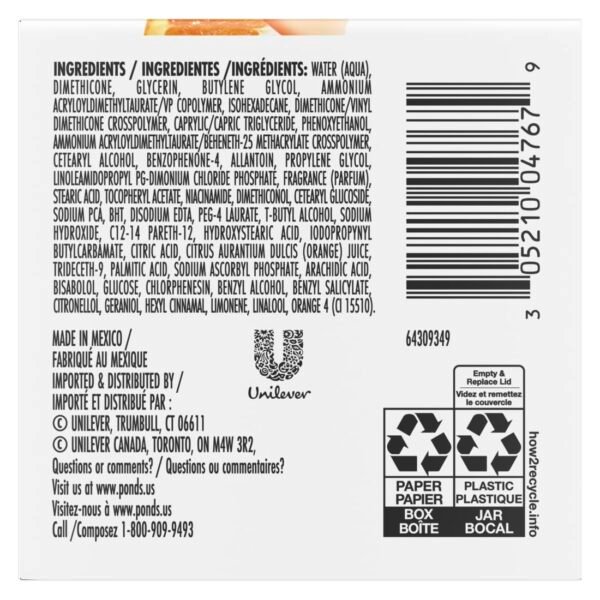 POND'S Orange Extract & Vitamin C Gel Face Moisturizer For Renewed and Luminous Skin, 3.4 oz