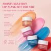 71qZ3uVZt3L._SL1500_.jpg Lip Mask Set, 1 Lip Scrub +3 Overnight Lip Mask, Lip Glowy Balm and Scrub for Women, Exfoliating and Hydrating Dry, Chapped, Crack Lips, 4 Pack Lip Skincare Gift Set