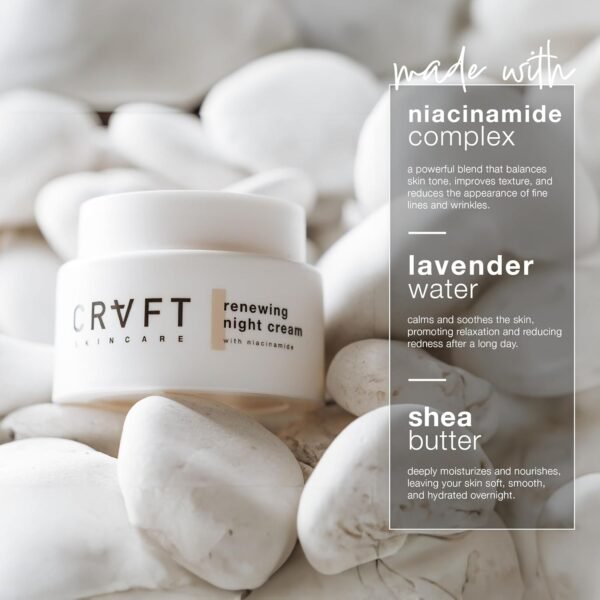 71qjpU9UJnL._SL1500_.jpg Hair Craft Co. Night Cream Moisturizer for Face 1.5oz – Hydrating for Face Anti-Aging, Wrinkle Prevention, & Nighttime Skin Renewal - 30 Day Supply