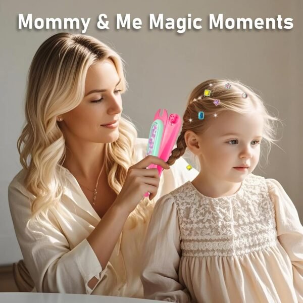 Hair Gem Stamper Kit for Girls - Bling Hair Jewels with 24 Reusable Gems, Hair Styling Tool & Creative Gift for Ages 3-12