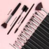 Makeup Brush Set, SOLVE 32 Pieces Professional Makeup Brushes Wooden Handle Cosmetics Brushes Foundation Concealer Powder Face Eye Make up Brushes Kit, Black