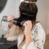 71quJUZAdBL._SL1500_.jpg Hairitage Volumizing One Step Blow Dry Brush + Hair Dryer for Curling + Straightening - Ceramic Tourmaline Blowout Brush + Volumizer - Hair Styler for Smooth Shiny, Frizz-Free Styles - Matte Grey