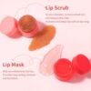 71r0WHbYPL._SL1500_.jpg Cherry Lip Mask+Peach Lip Scrub for Women Dry, Cracked and Dark Lips – Lip Scrubber Exfoliator and Organic Lip Scrubs Exfoliator and Moisturizer with Lip Brush – Vegan, Cruelty-Free Lip Care Products