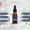 71r77U4orNL._SL1500_.jpg The Ilex Wood - Rose and Frankincense Face Serum - 100% Natural, Vegan, Moisturising, Anti Ageing, Wrinkle & Line Reducing Ingredients, Cruelty Free, Palm Oil Free, Plastic Free, Handcrafted - 20ml (0.68 fl oz)