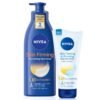 NIVEA Nourishing Hydration Skin Firming Body Lotion (16.9 Fl Oz) + Skin Firming & Toning Body Gel Cream with Hyaluronic Acid (6.7 Oz), Enriched with Q10 and Vitamin C