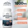1600 mg Liposomal NAD Supplement, 98% Pure NAD+ Supplement, Superior Absorption, Alternative to Nicotinamide Riboside or NADH to Boost NAD+ for Aging Defense, Energy, Longevity,60 Softgels
