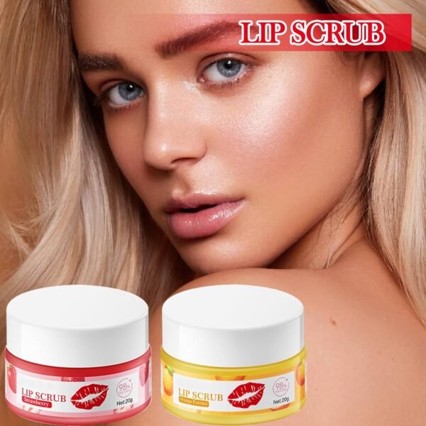 71rK420-bJL._SL1500_.jpg 2PCS Strawberry & Orange Conditioning Lip Scrub Kit,Moisturizing Lip Sleeping Mask Long Lasting Hydrating Lip Scrubber Exfoliator Lip Care Products for Men & Women