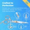 71rNRqKAynL._SL1500_.jpg Equinox Professional Hair Scissors Set - Pro Barber Kit, Includes Cutting Scissors, Thinning Shears, Straight Razor, 3 Combs, Clips, Grippers - Salon & Barber Supplies, Hair Tools