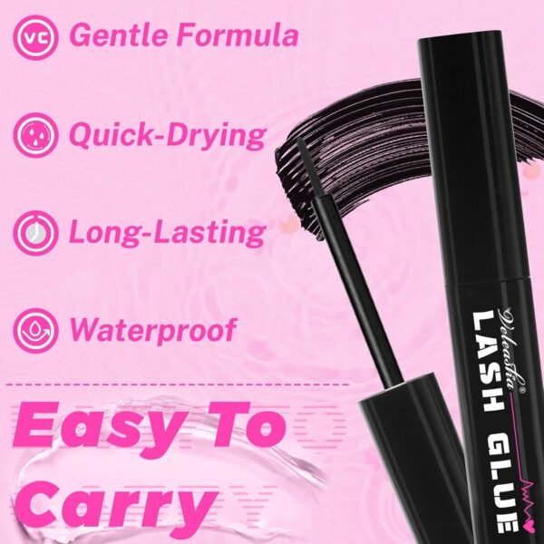 71rTpvoW-L._SL1500_.jpg Veleasha Lash Glue Waterproof Fast Drying Eyelash Bond for False Eyelashes Long Lasting Non-Irritating Lash Adhesive with Brush (5ml / Black)