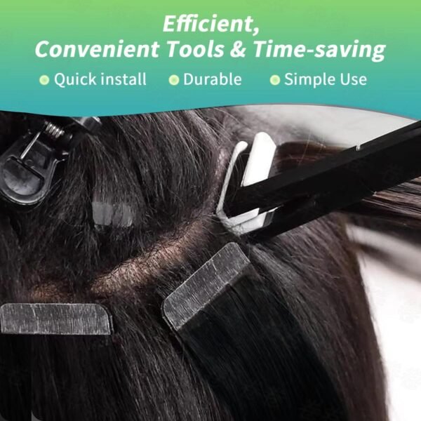 71rU2TZbFIL._AC_SL1500_.jpg Tape in Hair Extension Tools Kit, Professional Flat Surface Stainless Steel Tape in Hair Extensions Sealing Clamp Plier, Hair Clips, Hair Extensions Styling Tools-Black