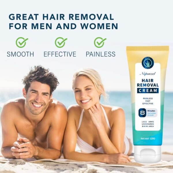 Hair Removal Cream: Intimate/Private Hair Removal Cream for Women and Men - Hair Removal for Body Legs Arms Underarms - Painless Bikini Hair Removal Cream - Depilatory Cream - Skin Friendly - 120g