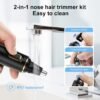 Nose Hair Trimmer for Men, 2025 Painless USB Rechargeable Nose Hair Trimmer, Ear and Nose Hair Trimmer for Men, Professional Facial Hair Trimmer with IPX7 Waterproof Dual Edge Blades