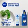 NIVEA Nourishing Hydration Skin Firming Body Lotion (16.9 Fl Oz) + Skin Firming & Toning Body Gel Cream with Hyaluronic Acid (6.7 Oz), Enriched with Q10 and Vitamin C