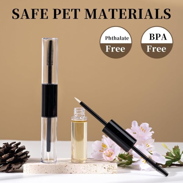 71rllD3ZRnL._SL1500_.jpg 2pack Empty Mascara Tubes, Dual 2-in-1 Mascara Wand and Eyeliner Tube for Castor Oil, Eyelash Serum, Eyebrow Growth Oil - Travel Empty mascaras Bottles with Brush & 2 Funnel DIY Skin Care Essentials