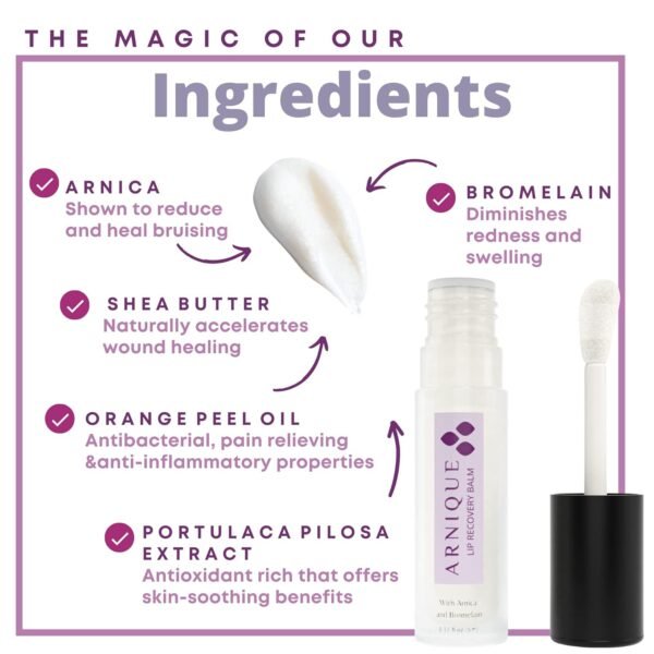 71rwyg8nqLL._SL1500_.jpg Arnica Lip Balm - Lip Filler Aftercare with Arnica Montana and Bromelain, Topical Bruise Balm Masque for Lip Flip Injections and Implant Surgery to aide with Bruising, Swelling and Redness