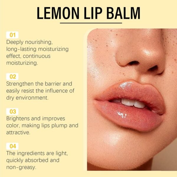 Lemon and Turmeric Lip Balm,Vitamin C Lip Moisturizing Balm for Dark Lips—Prevents Dry,Reduces Lip Lines,Organic Turmeric Lip Balm—Lip Exfoliator Scrub for Lip Softening & Hydration (2Pcs)