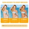 Sunless Tanning Drops To Drink, (2pcs) Tanning Oil, Drinkable Tanning Lotion Nourishing, Enhancing Your Natural Skin Tone, Deeply Moisturizes Skin-60ml