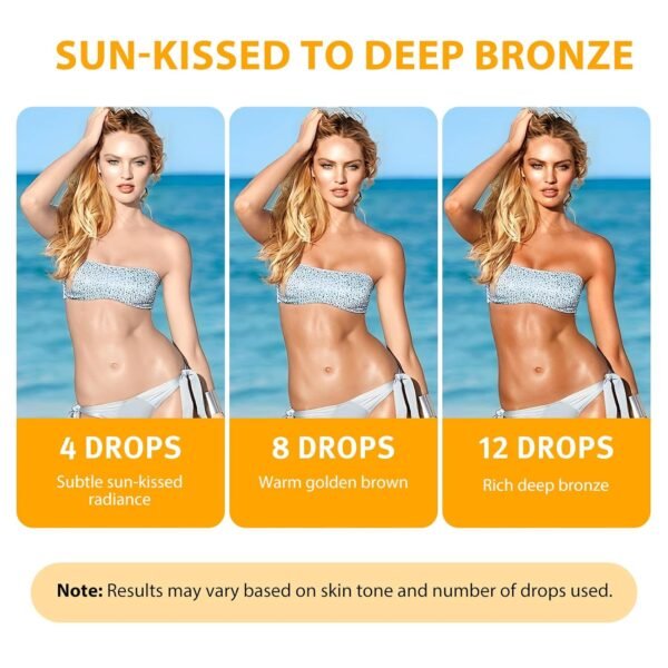 Sunless Tanning Drops To Drink, (2pcs) Tanning Oil, Drinkable Tanning Lotion Nourishing, Enhancing Your Natural Skin Tone, Deeply Moisturizes Skin-60ml