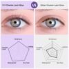 B&Qaugen Lash Cluster Glue 10ML Waterproof Cluster Lash Bond Waterproof for Eyelash Clusters Long Lasting DIY Lash Extension Strong Hold Eyelash Glue for Lash Extensions (Black,10ML)